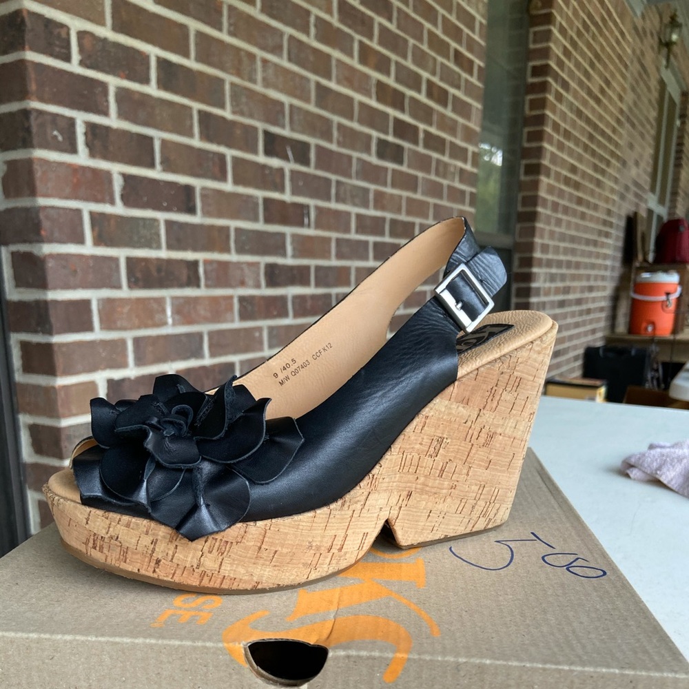 Kirk-Ease leather wedge sandals